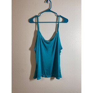 Covington Teal Semi Sheer Camisole Womens Plus Size 20W Business Casual LS4